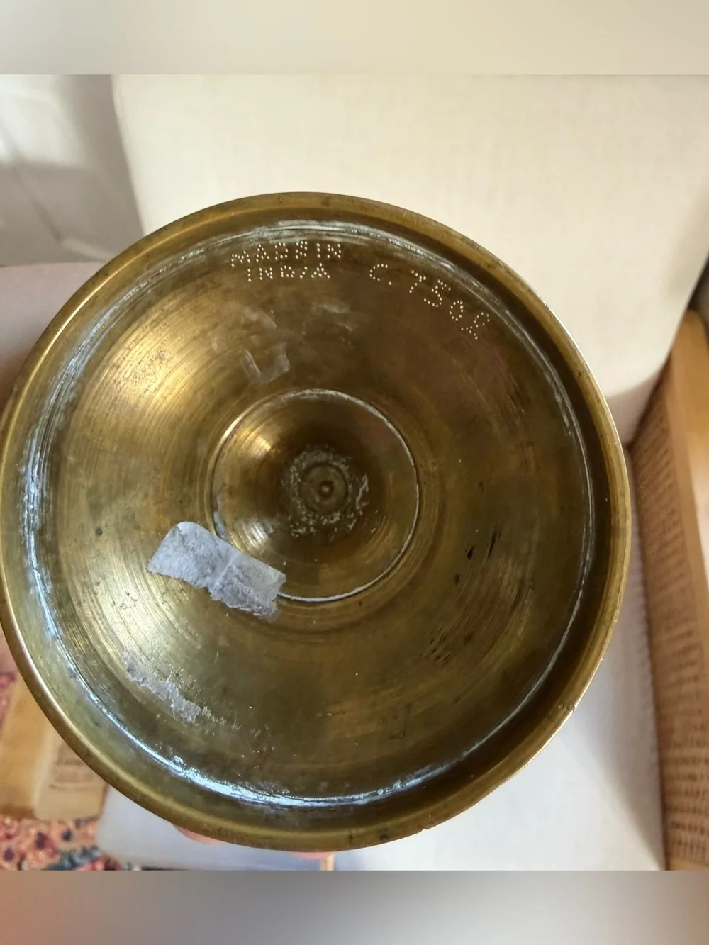 Vintage Indian Brass Decorative Brass Floral Engraved Ornate